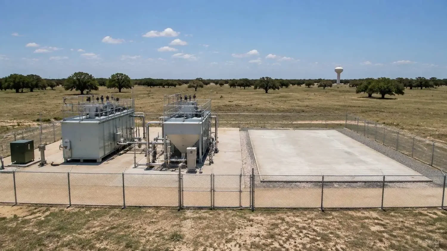 Package wastewater treatment plant serving early phase McKinney master planned community.