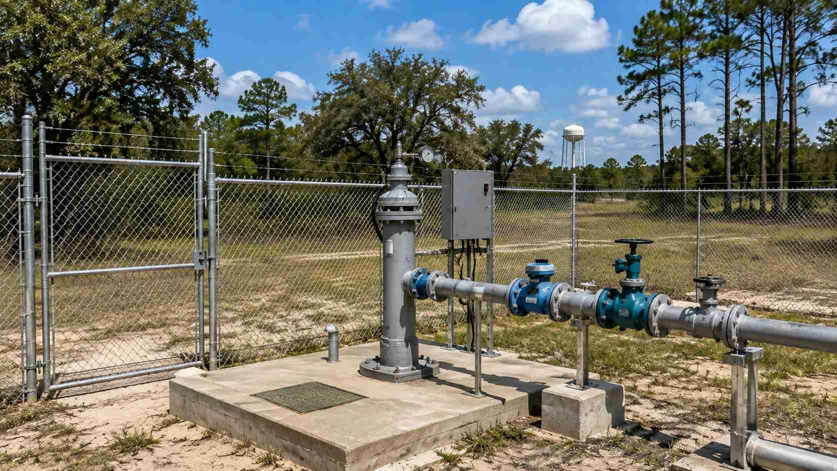 Water well permit evaluation at Houston area MUD development site.