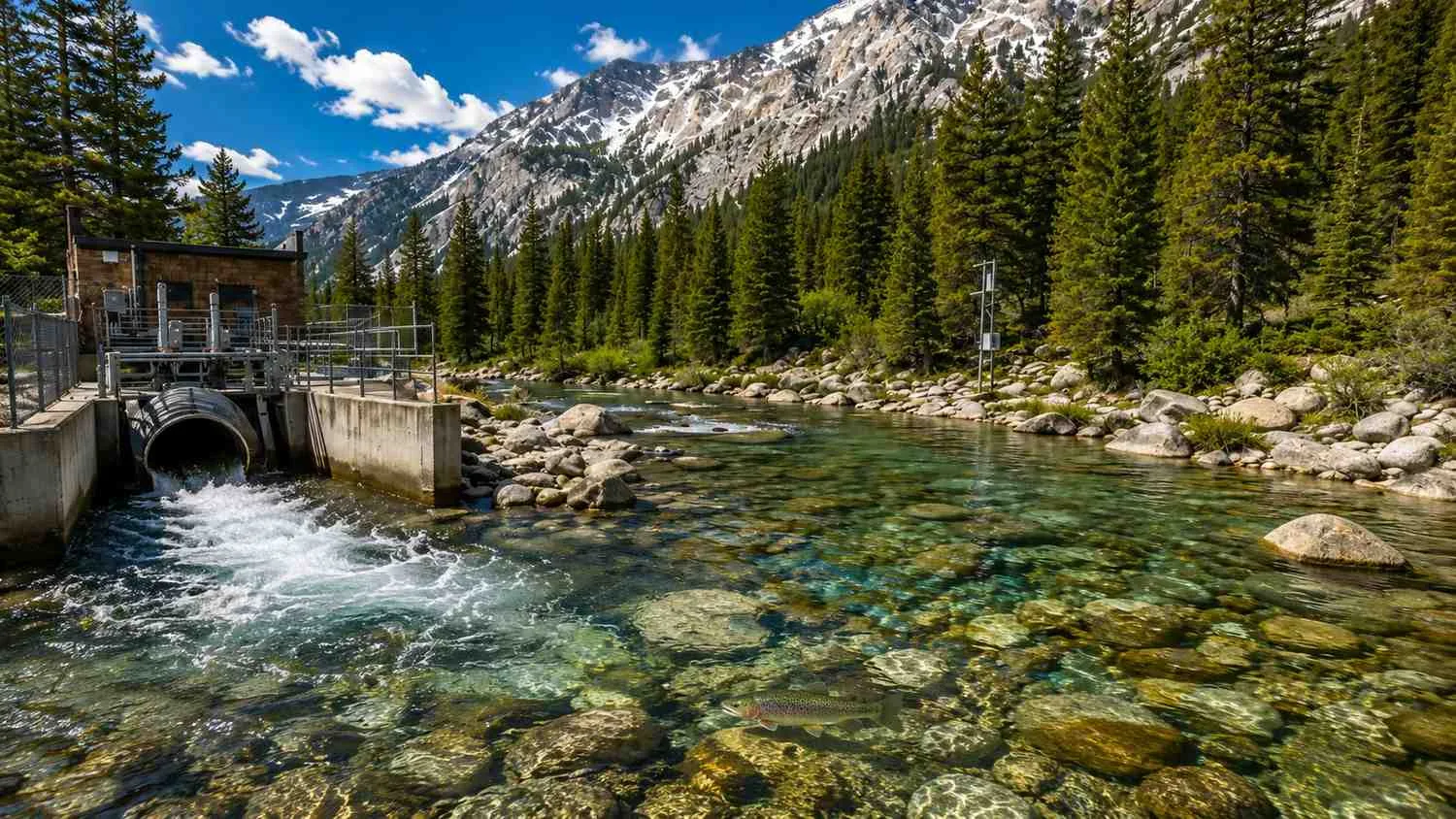High altitude Colorado trout stream with sensitive cold water aquatic life classification driving stringent CDPHE permit limits.
