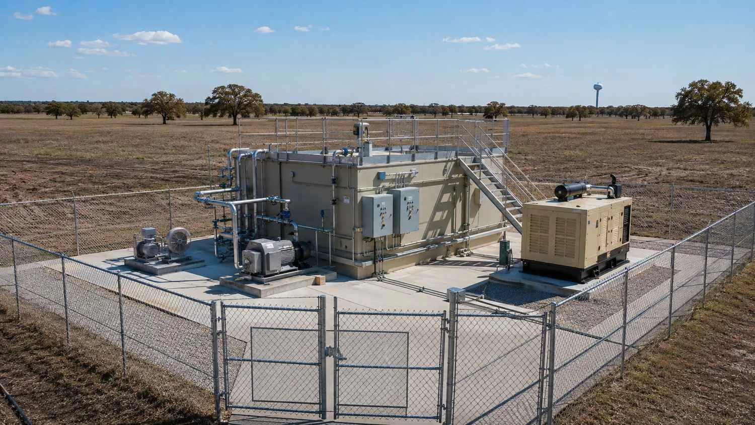 Developer-owned private wastewater treatment plant in McKinney North Texas growth corridor.