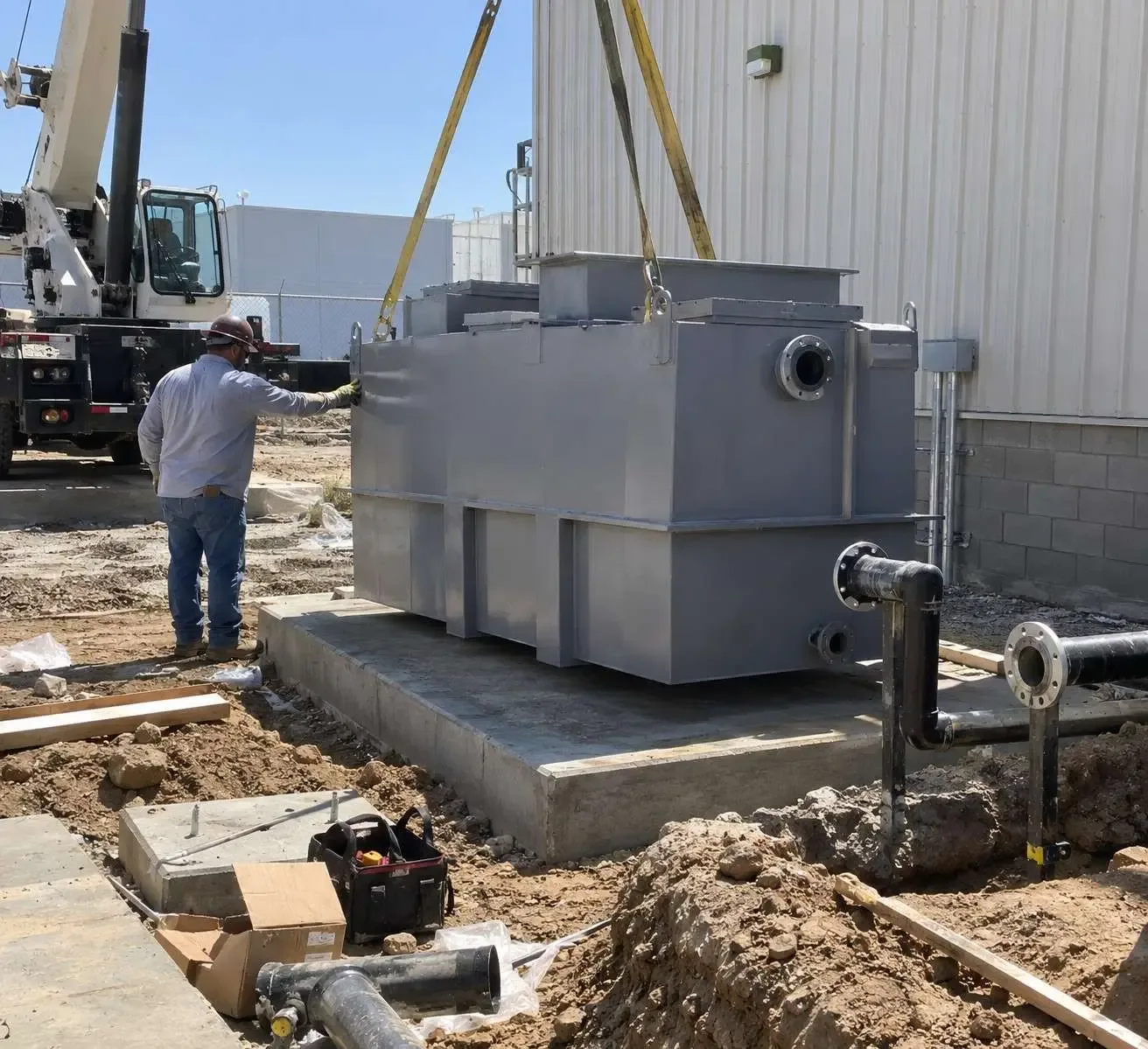Installing pretreatment equipment before discharge authorization