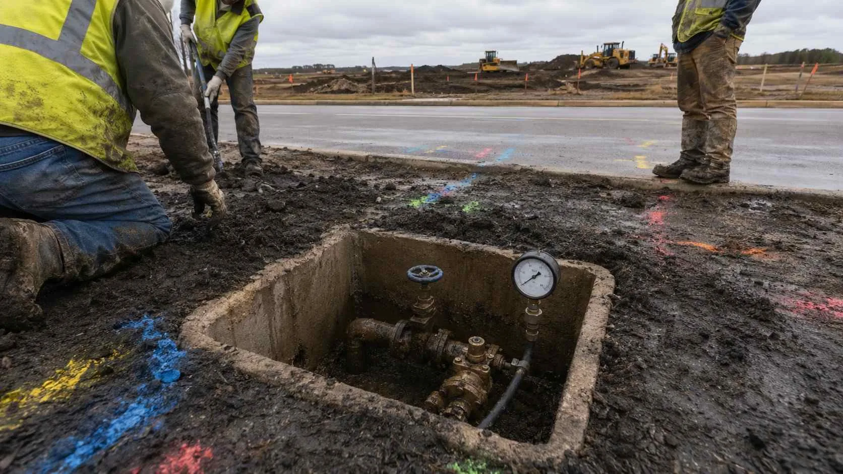 Undersized water main capacity evaluation at Collin County development site connection point.