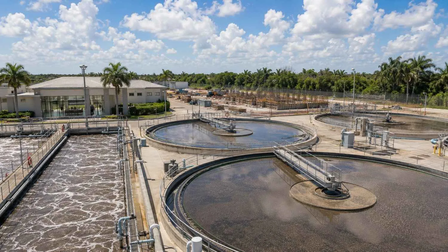 Florida wastewater treatment plant operating near permitted capacity with developer moratorium notice.