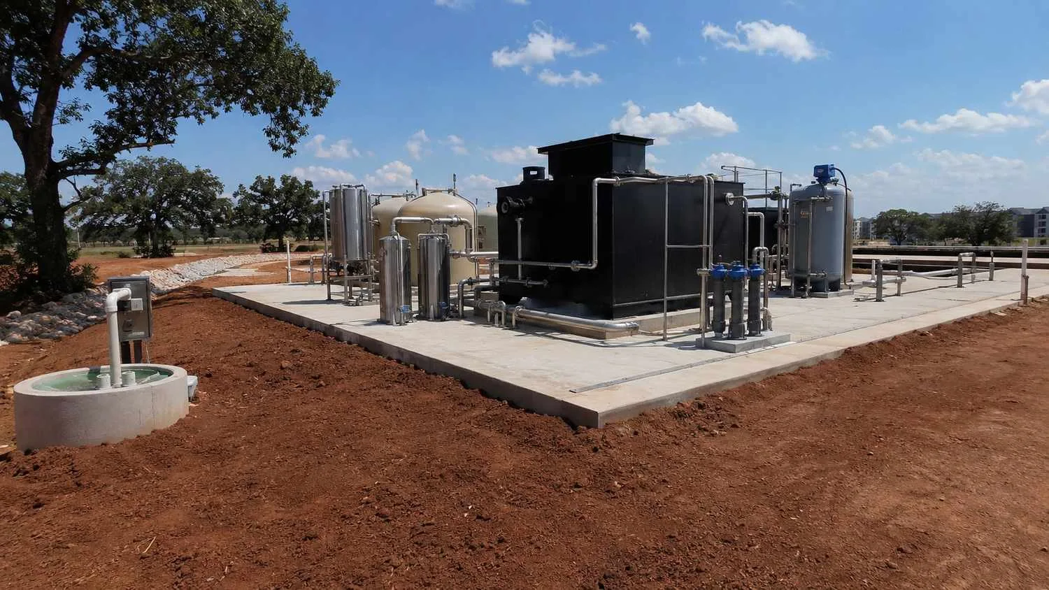 Texas wastewater reclamation facility under construction.