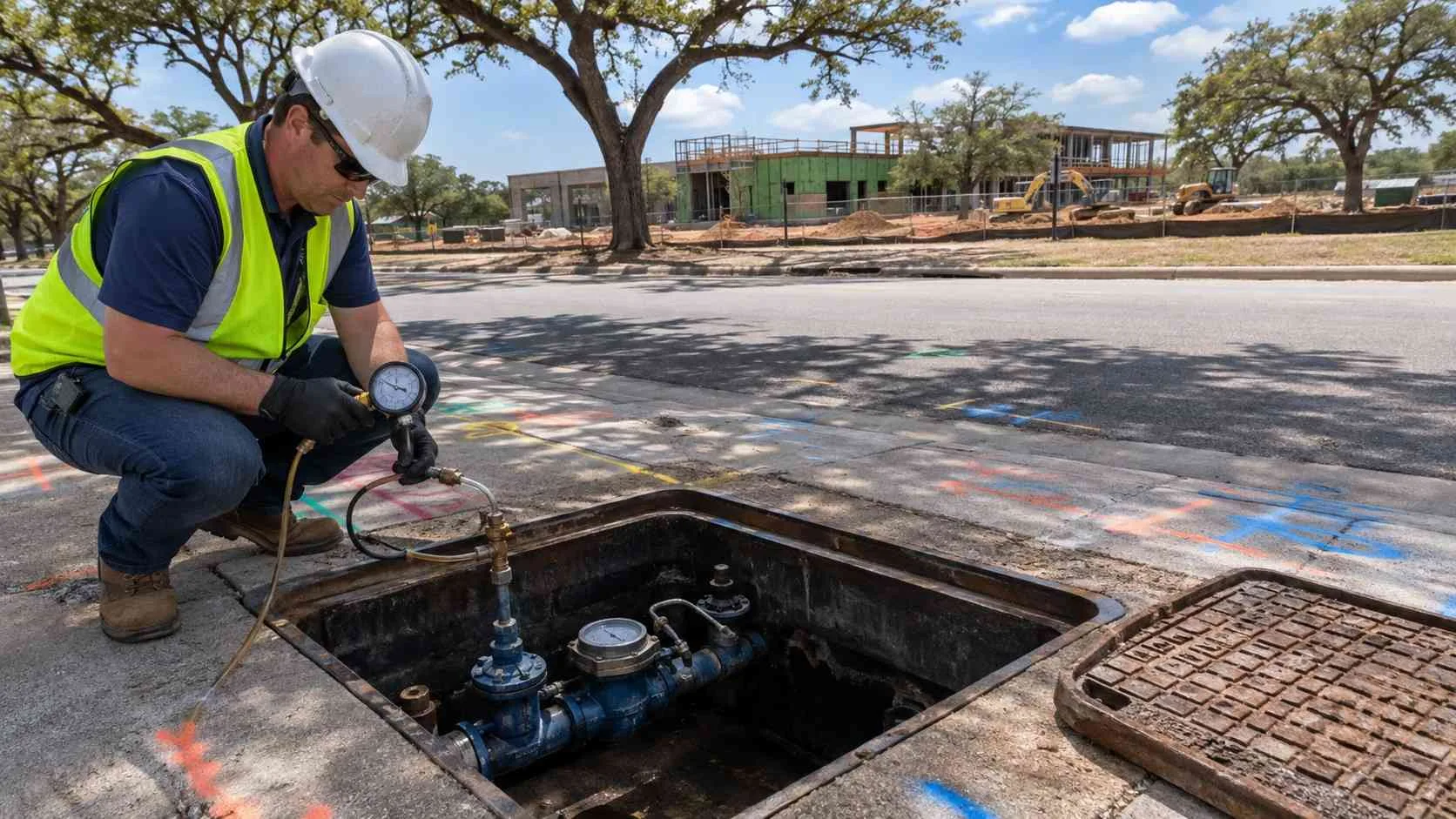 Austin Water utility capacity confirmation at development connection point.