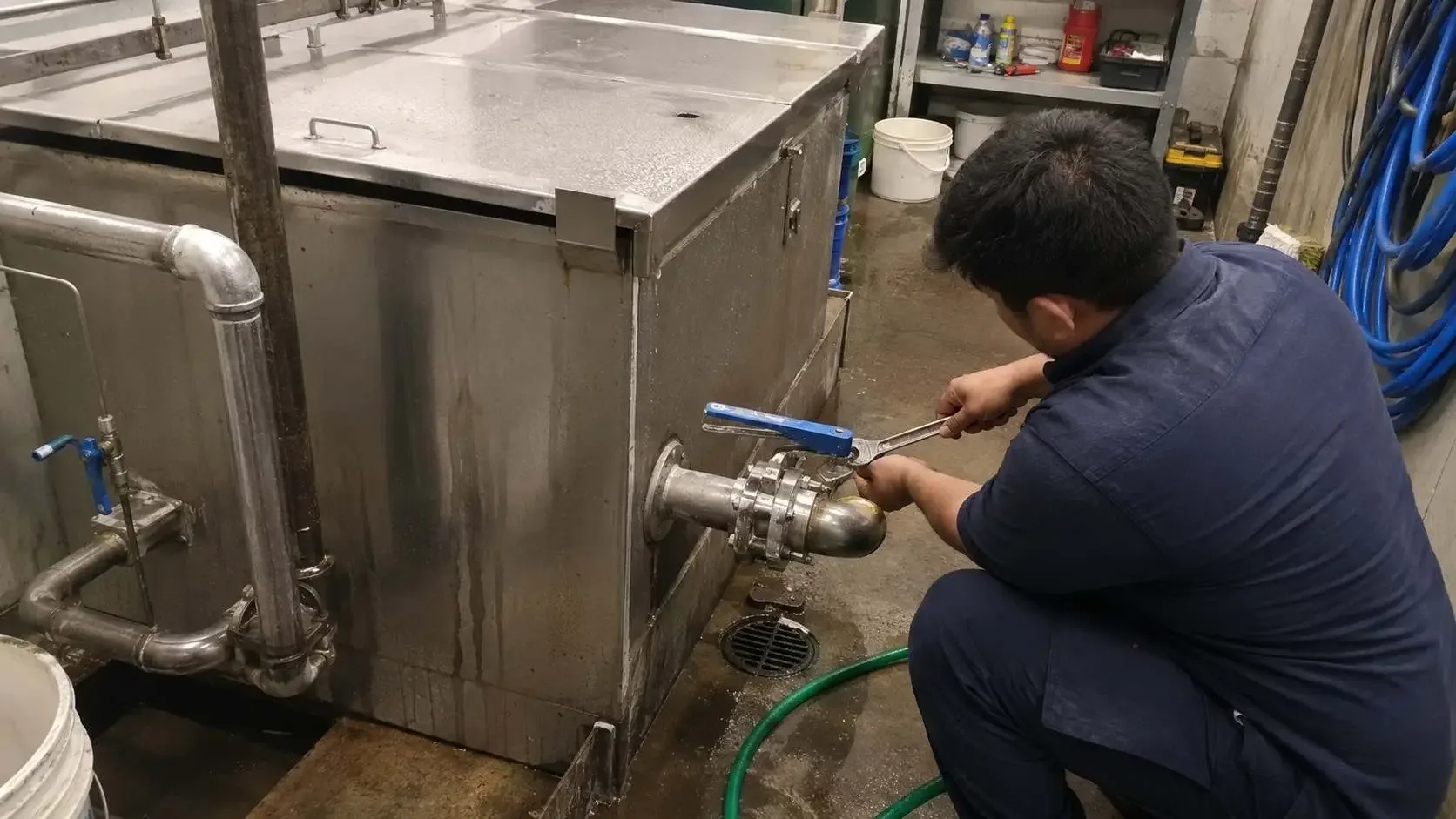 Pretreatment equipment at a food processing facility
